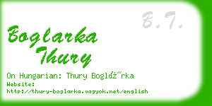 boglarka thury business card